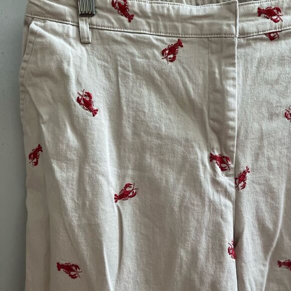 Kim Rogers Tan Lobster Embroidered Cropped Pants sz 16W - Picture 2 of 5